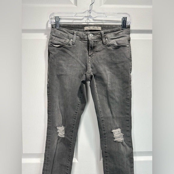 Mavi Jeans Distressed Mid Rise Ankle Skinny Jeans Grey Size 25 - Picture 2 of 10